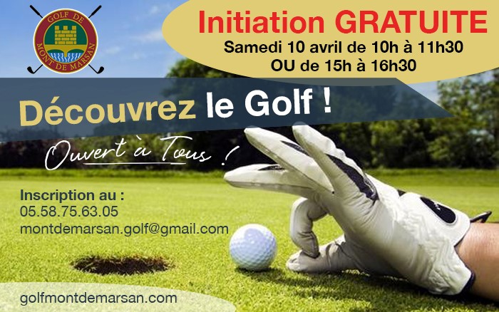 Découvrez le golf avec notre prochaine Initiation Gratuite!