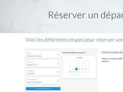 Réservation en ligne d'un départ pour les membres