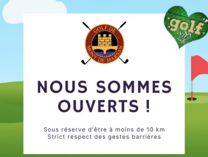 Le golf de Mont de Marsan reste ouvert 7 jours sur 7 de 8h à 18h