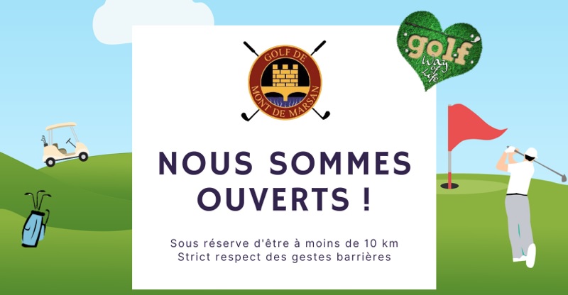 Le golf de Mont de Marsan reste ouvert 7 jours sur 7 de 8h à 18h
