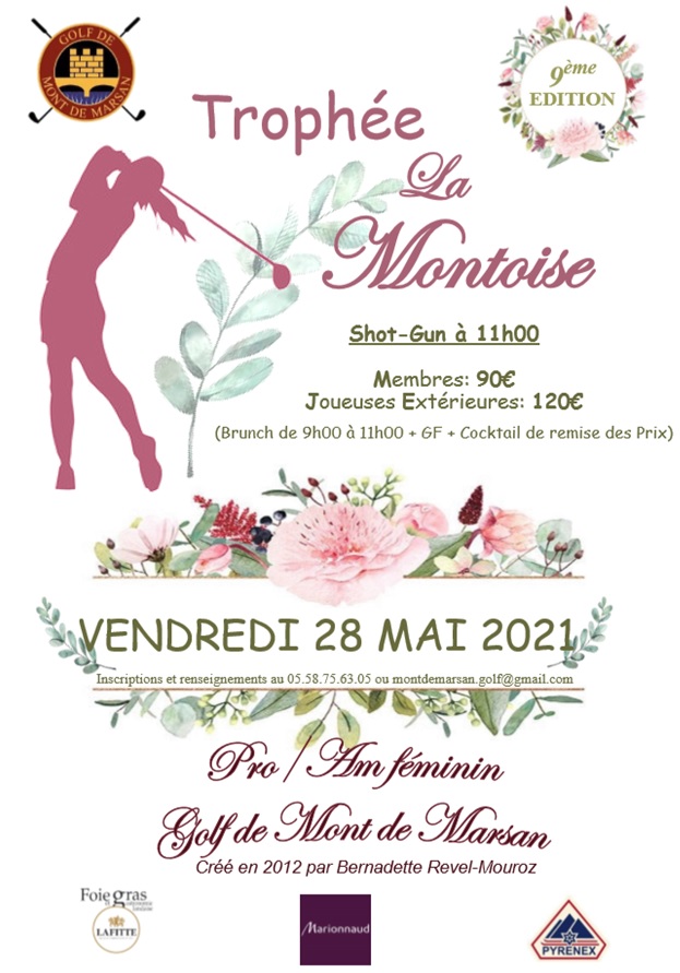 Inscrivez-vous au Trophée La Montoise (Pro Am féminin) le vendredi 28 mai