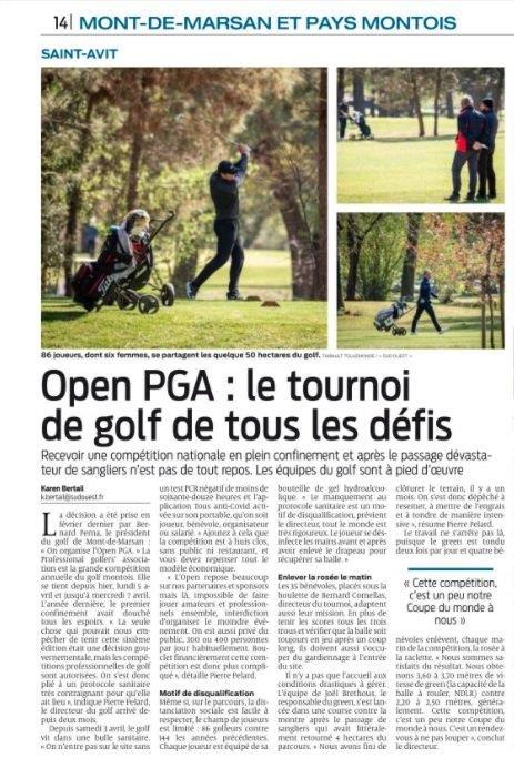 Coup de projecteur sur l'Open PGA France de Mont de Marsan dans Sud Ouest