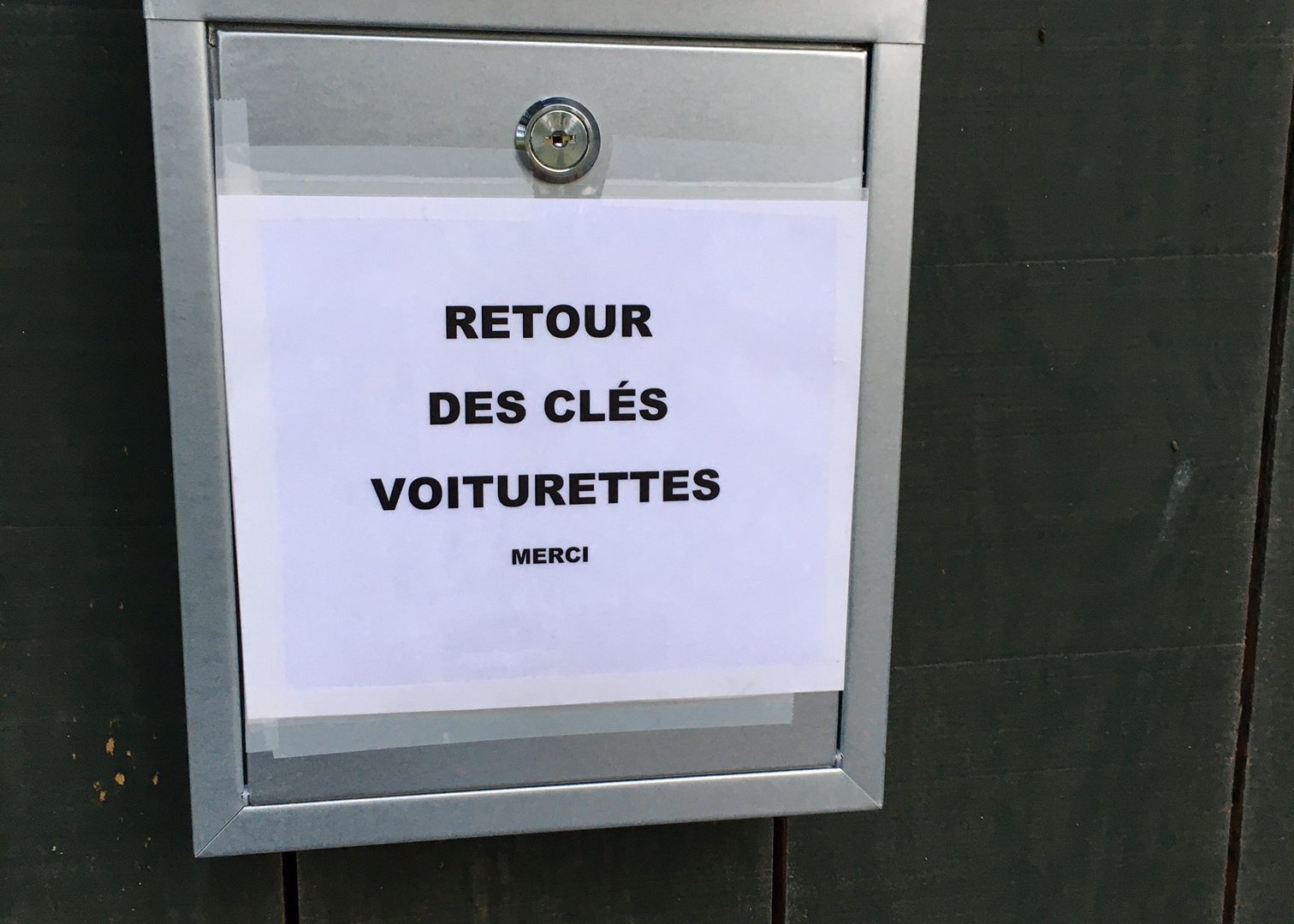 Retour des clefs de voiturette