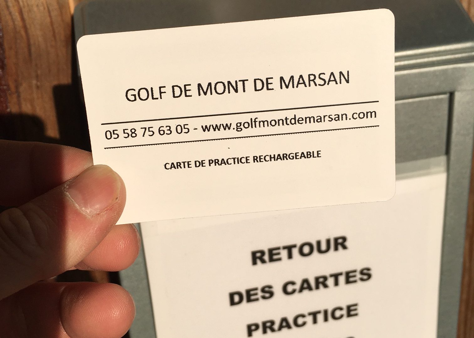 Nouveau! Recharge des cartes de practice et retour des cartes usagées dans la boite aux lettres