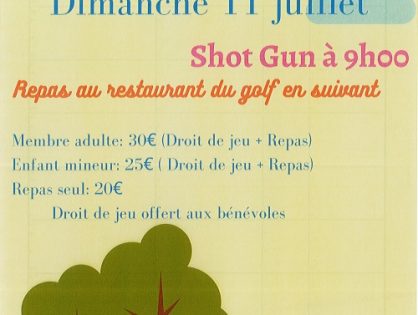 Inscrivez-vous à la Coupe des Bénévoles le dimanche 11 juillet
