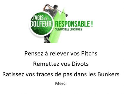J'agis en golfeur responsable