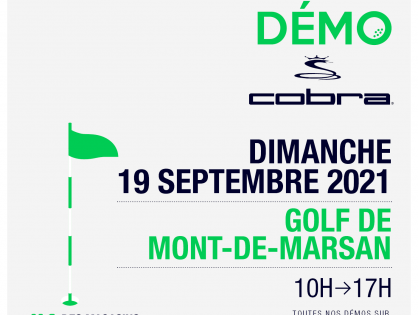 Réservez gratuitement votre fitting Cobra le dimanche 19 septembre