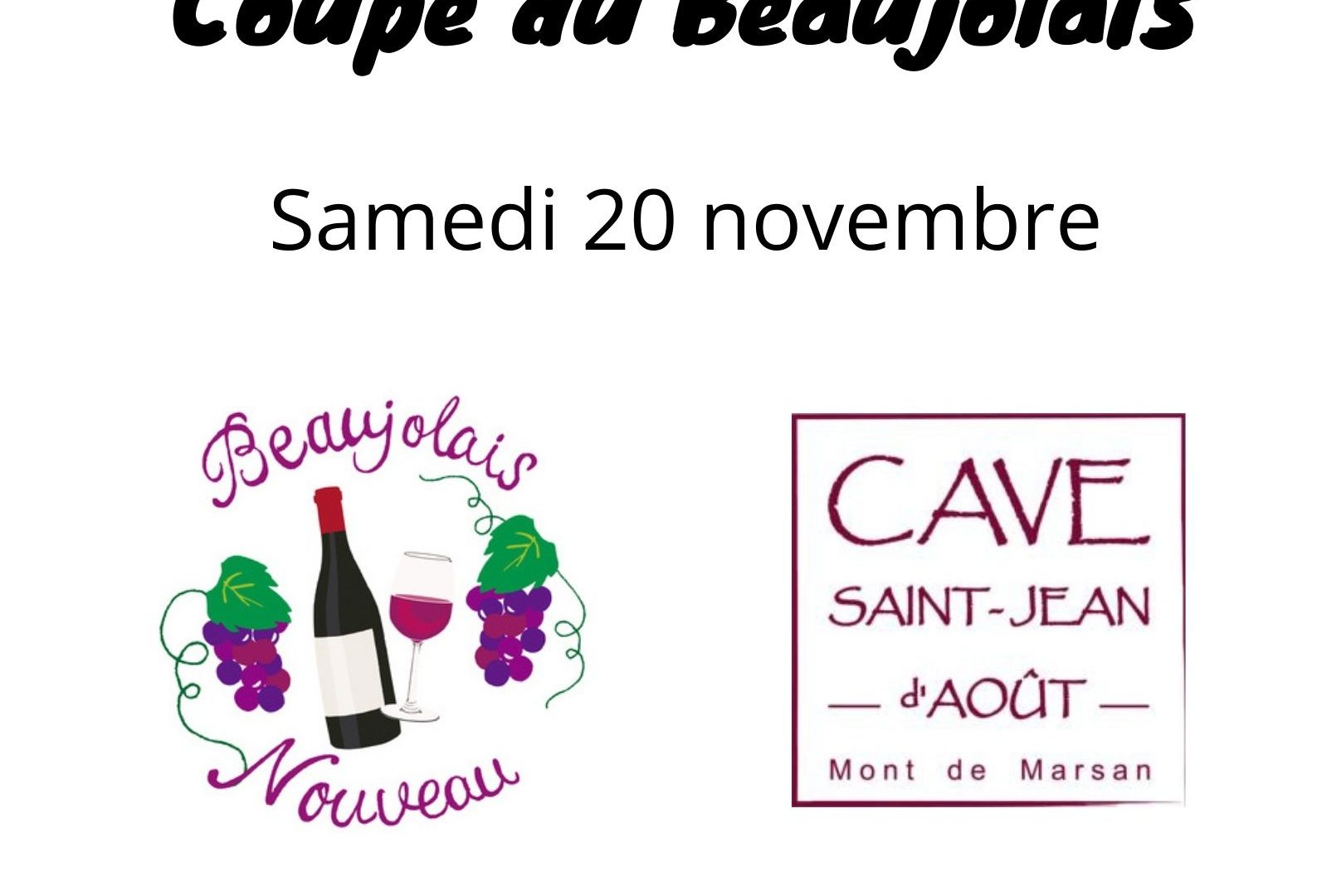 Inscrivez-vous à la Coupe du Beaujolais le samedi 20 novembre