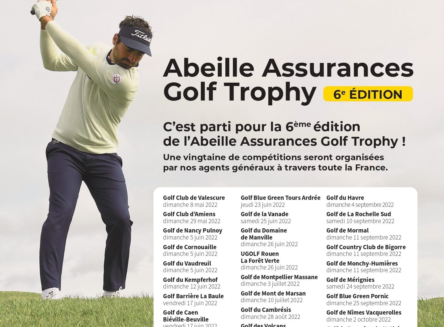 Dimanche 10 Juillet Abeille Assurances Golf Trophy